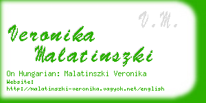 veronika malatinszki business card